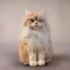 Custom Plush Portrait Cat – Handmade Tribute to Your Precious Feline Friend