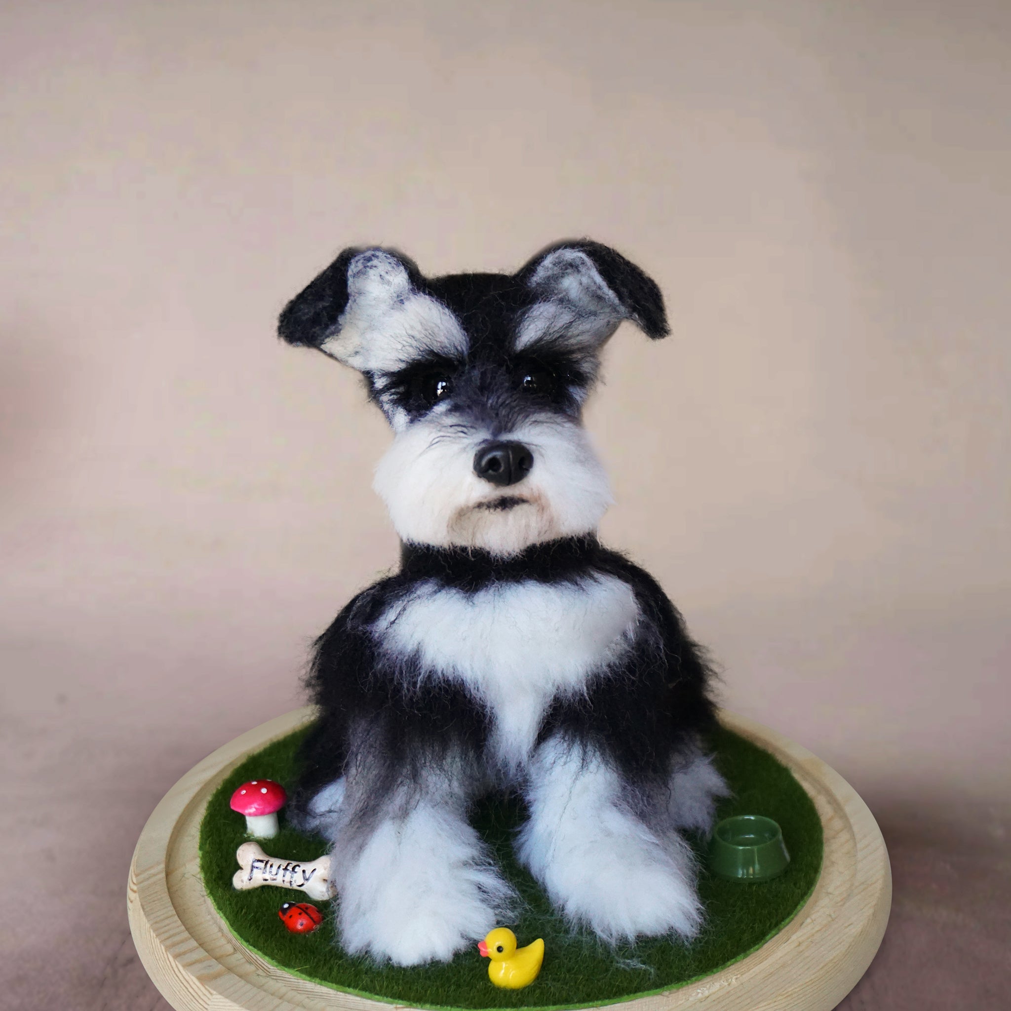 Custom 3D Needle Felted Dog Replica - Personalized Stuffed Animal from Your Pet's Photos