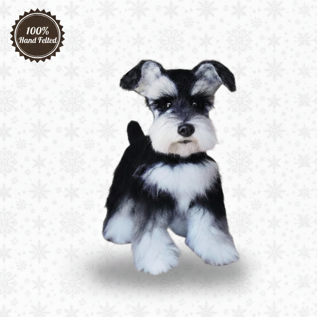 Custom 3D Needle Felted Dog Replica - Personalized Stuffed Animal from Your Pet's Photos