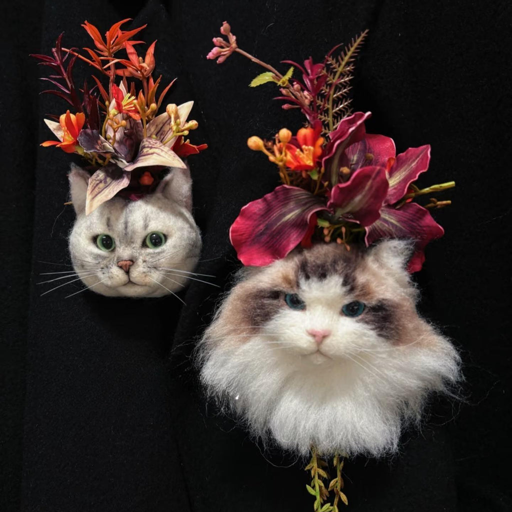 Custom Pet Wedding Brooches - Personalized Dog & Cat Boutonnieres